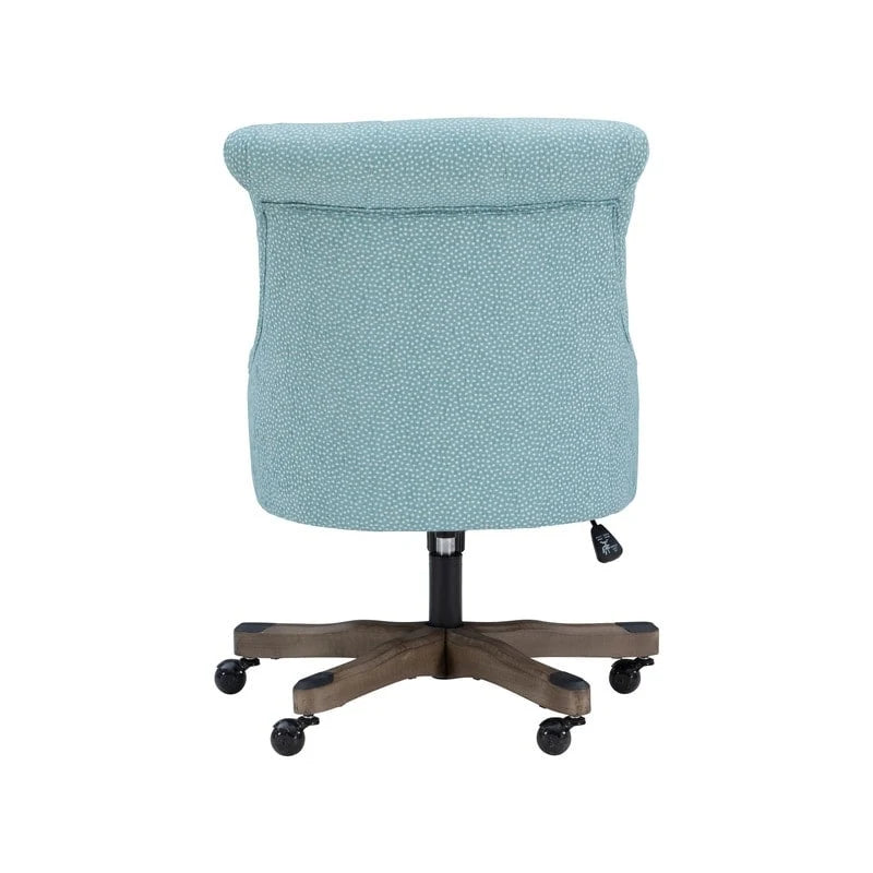 Chaise de bureau Bond capitonnée mouchetée bleue