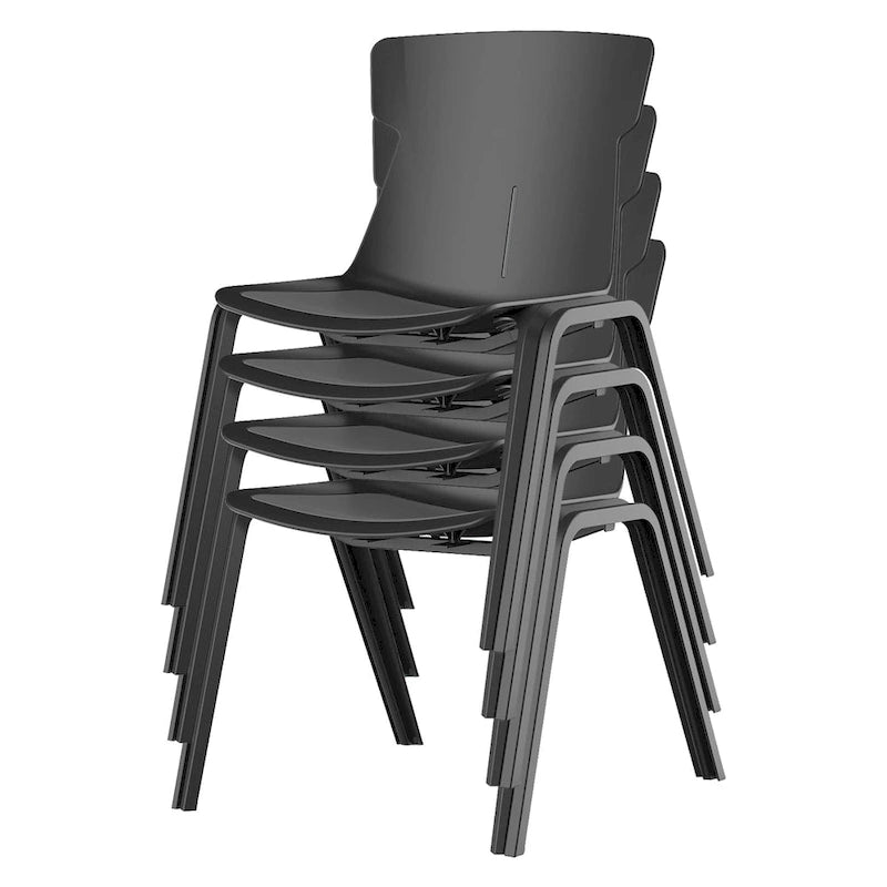 Chaises de bureau empilables modernes noires Mercer (lot de 4) par Furniture of America