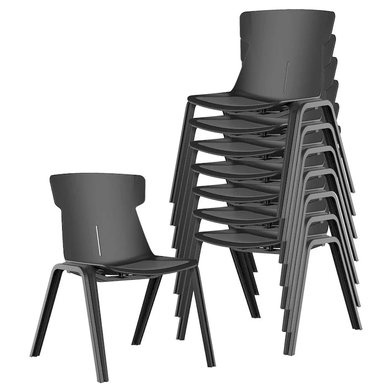 Chaises de bureau empilables modernes noires Mercer (lot de 4) par Furniture of America