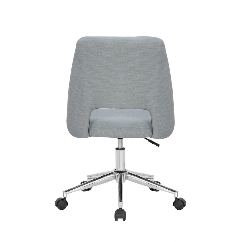 Porthos Home Chaise de bureau Kimora, revêtement en lin, roulettes
