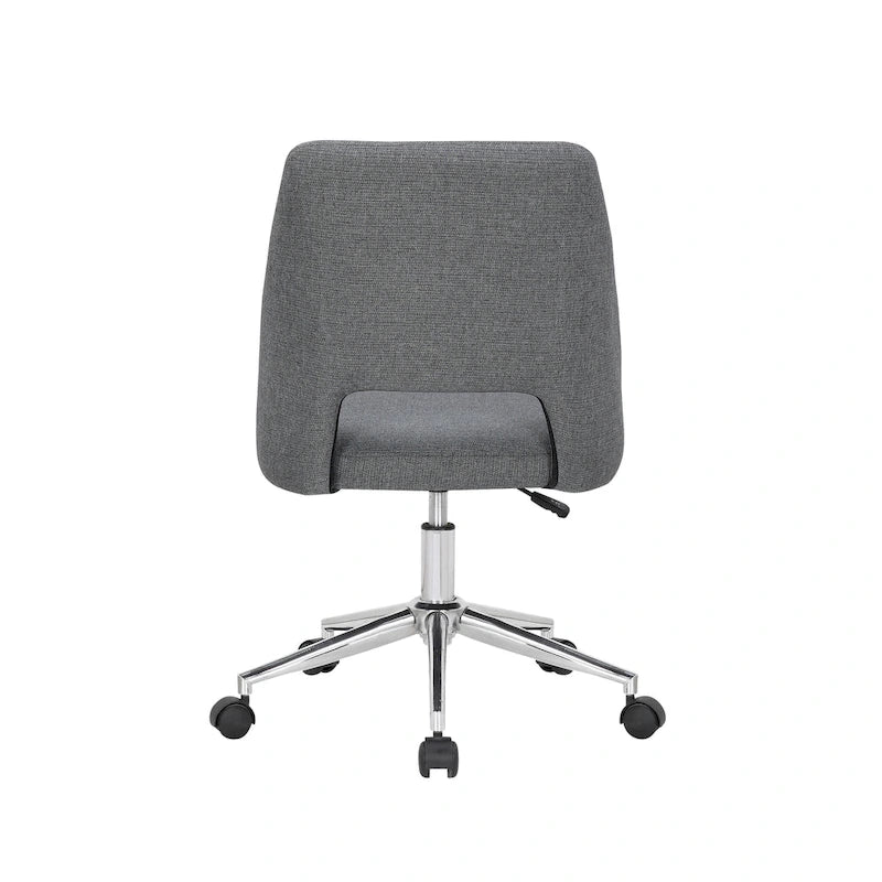 Porthos Home Chaise de bureau Kimora, revêtement en lin, roulettes