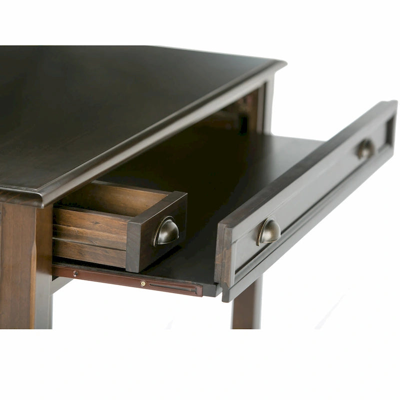 WYNDENHALL Portland Bureau de style transitionnel en BOIS MASSIF de 106,7 cm de large, brun acajou