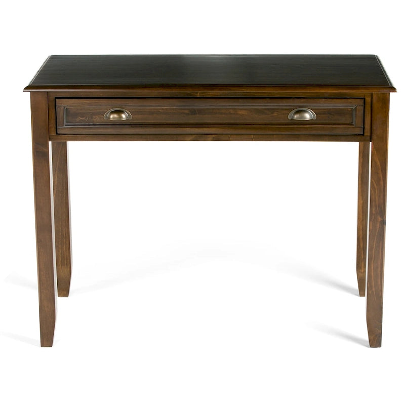 WYNDENHALL Portland Bureau de style transitionnel en BOIS MASSIF de 106,7 cm de large, brun acajou