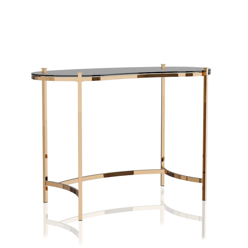 Bureau d'ordinateur en verre Allade Modern Gold de 44 po par Furniture of America