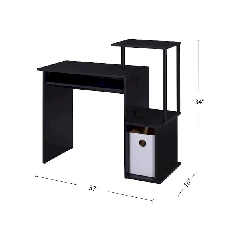 Bureau d'ordinateur en bois avec tiroir à clavier