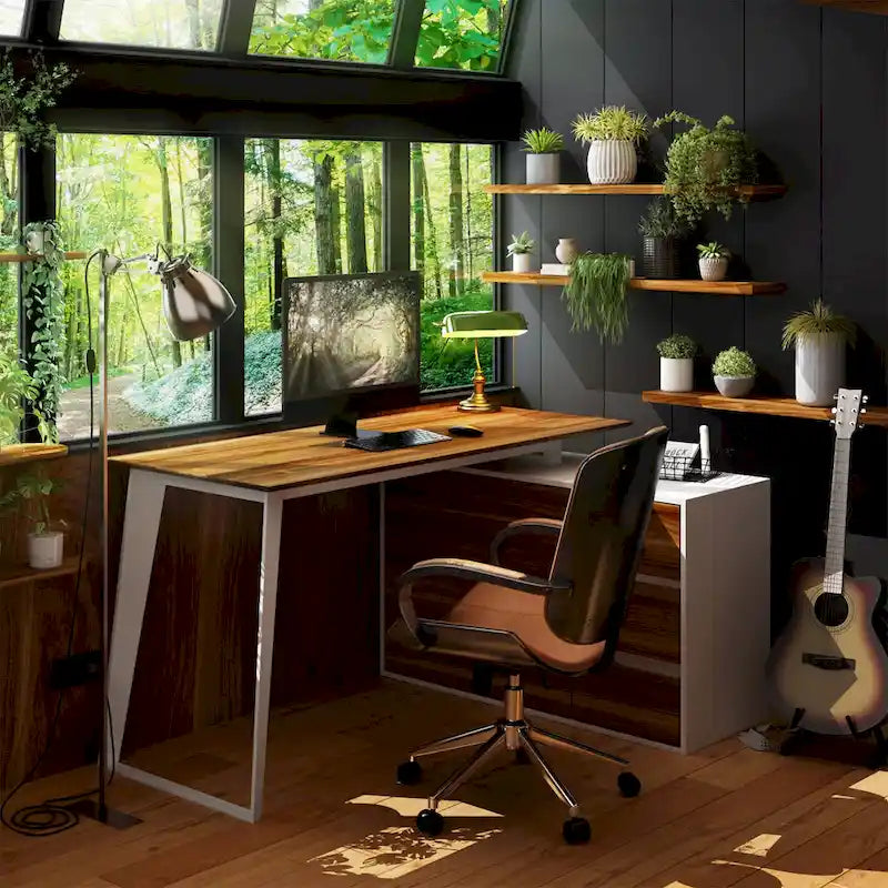 54.3 Kerrogee Bureau Informatique d'Angle avec Armoire Réversible