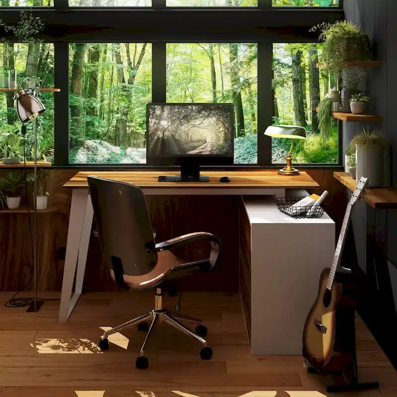 54.3 Kerrogee Bureau Informatique d'Angle avec Armoire Réversible