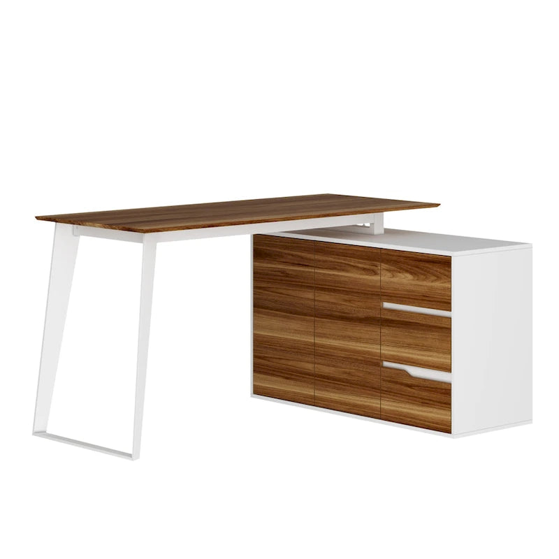 54.3 Kerrogee Bureau Informatique d'Angle avec Armoire Réversible