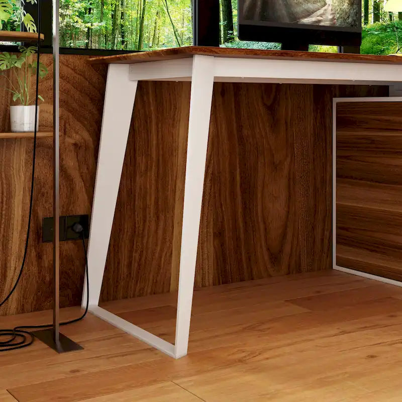54.3 Kerrogee Bureau Informatique d'Angle avec Armoire Réversible