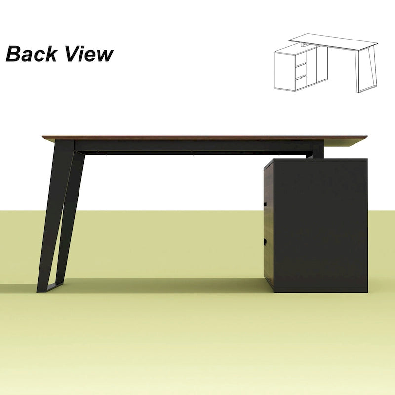 54.3 Kerrogee Bureau Informatique d'Angle avec Armoire Réversible