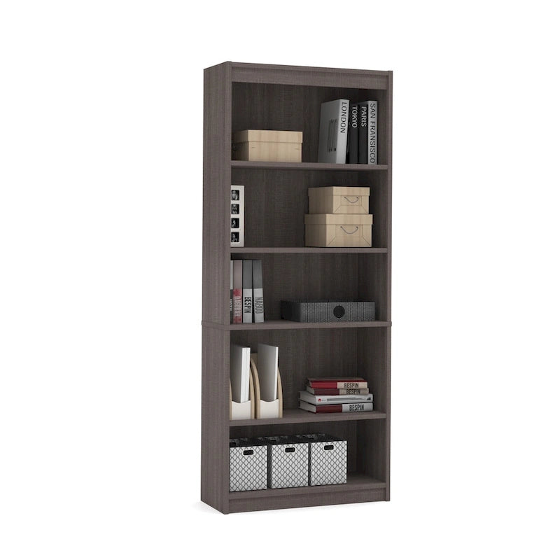 Bureau en L Solay de Bestar avec classeur latéral et bibliothèque