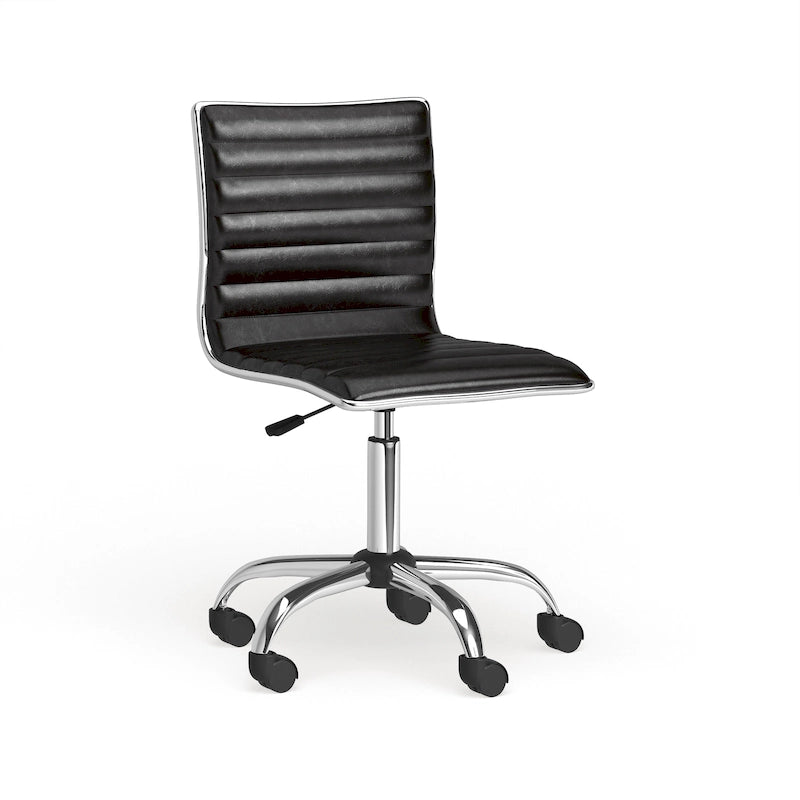 Chaise de bureau moderne Carson Carrington Lund en chrome