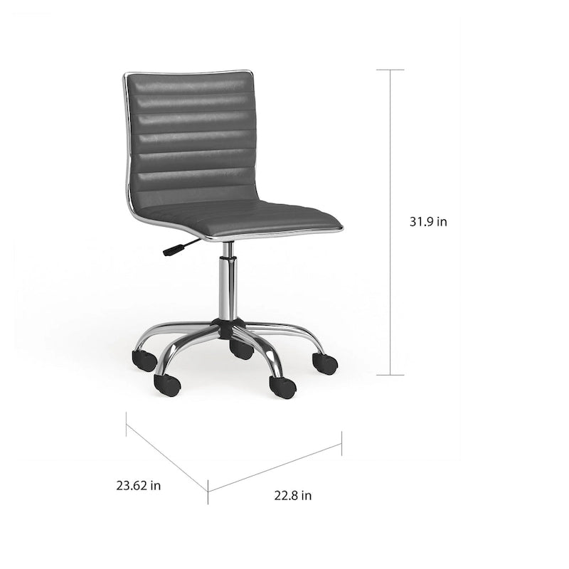 Chaise de bureau moderne Carson Carrington Lund en chrome