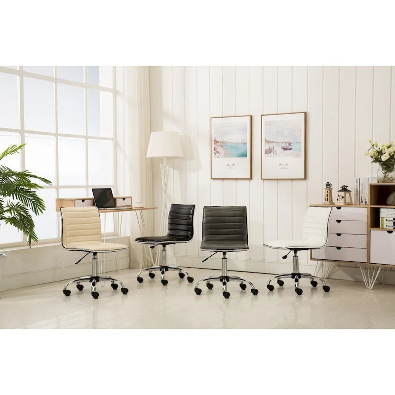 Chaise de bureau moderne Carson Carrington Lund en chrome