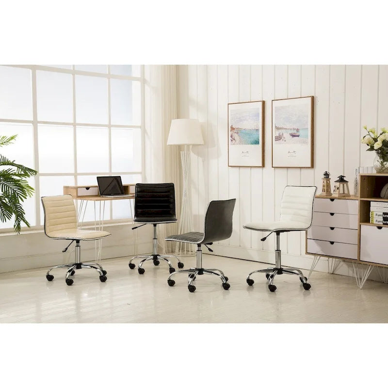 Chaise de bureau moderne Carson Carrington Lund en chrome