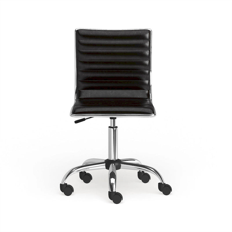 Chaise de bureau moderne Carson Carrington Lund en chrome