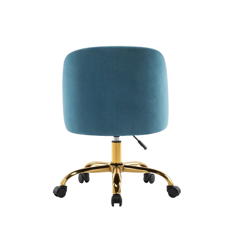 Chaises de bureau sans accoudoirs en velours Louie Porthos Home