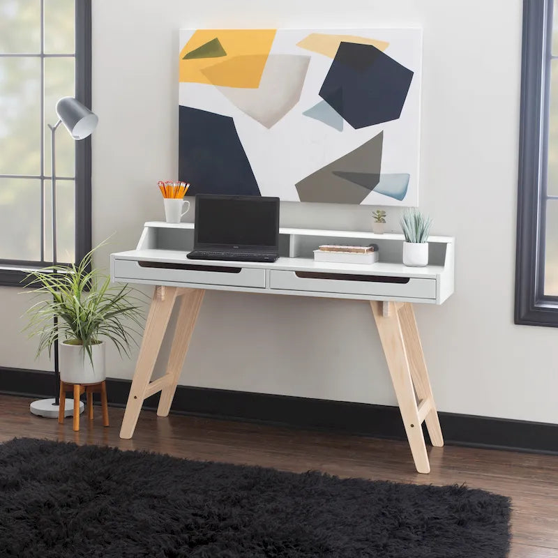 Bureau à deux tiroirs Seneca