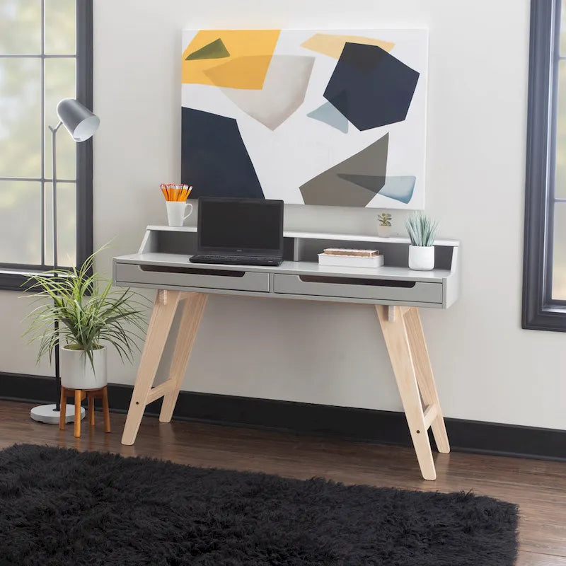 Bureau à deux tiroirs Seneca