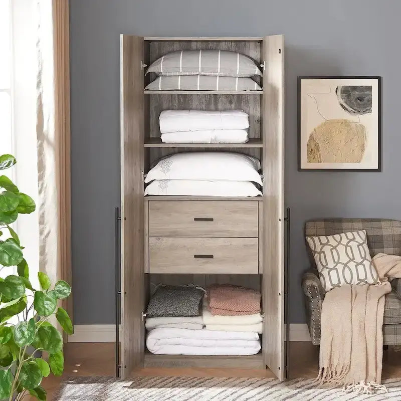 Manhattan Comfort Lee Armoire Garde-robe Autoportante Moderne 1.0