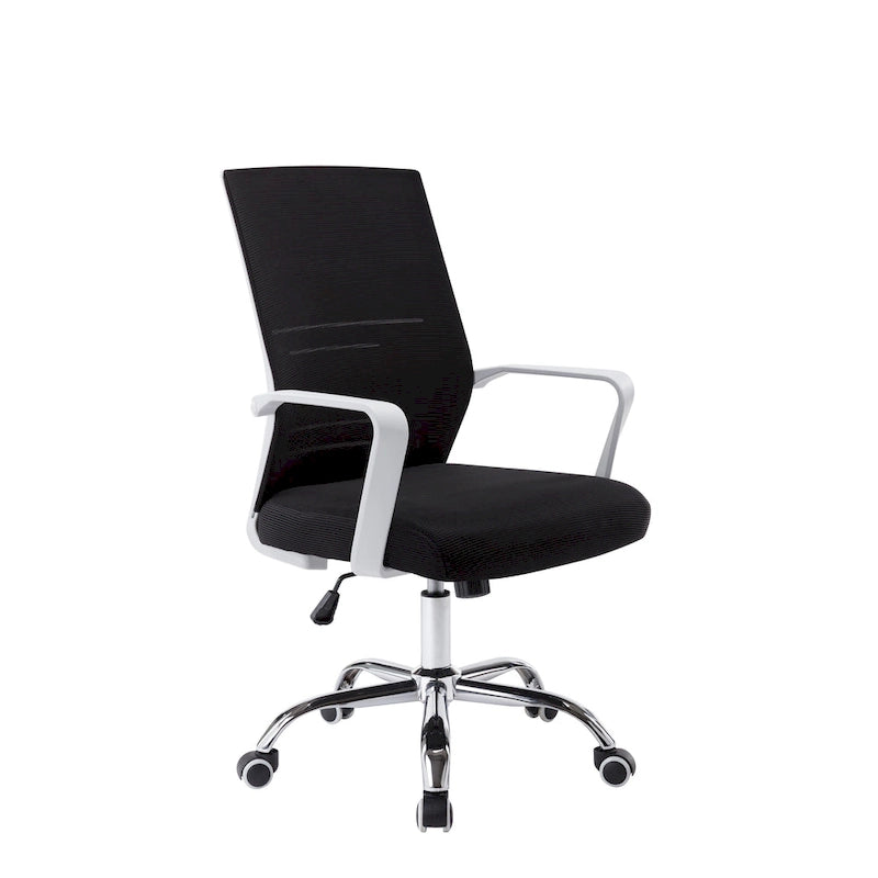 Chaise de bureau pivotante Porthos Home Brio, dossier en maille, hauteur réglable