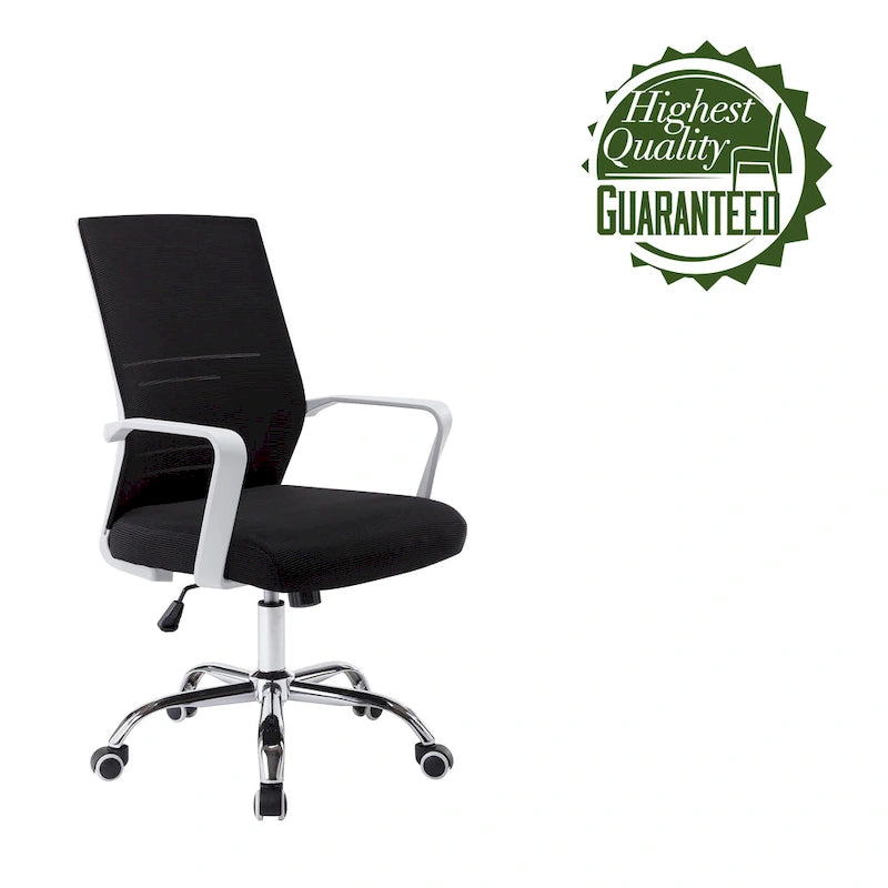 Chaise de bureau pivotante Porthos Home Brio, dossier en maille, hauteur réglable
