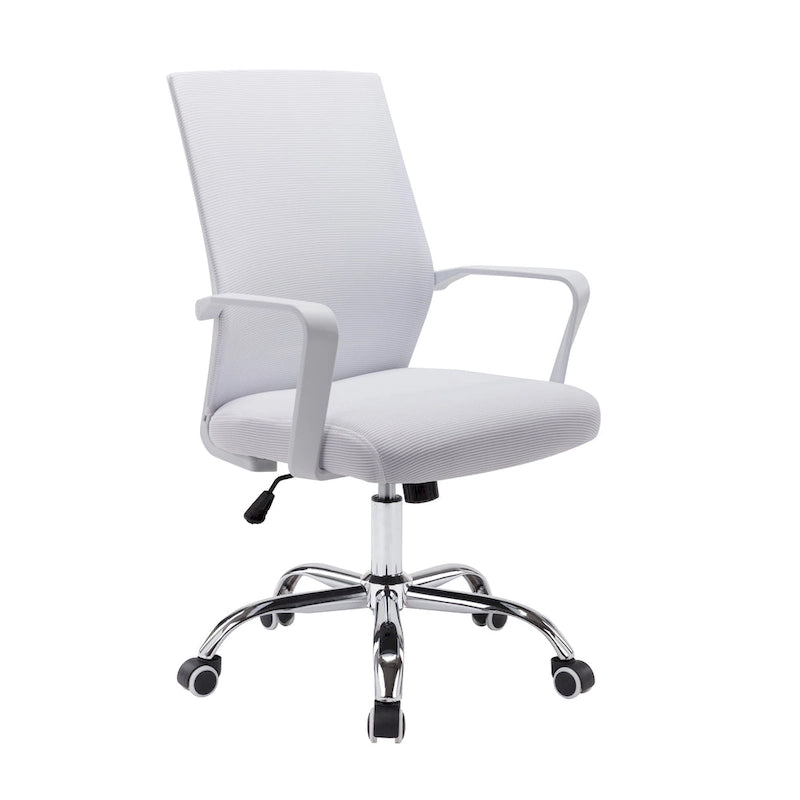 Chaise de bureau pivotante Porthos Home Brio, dossier en maille, hauteur réglable