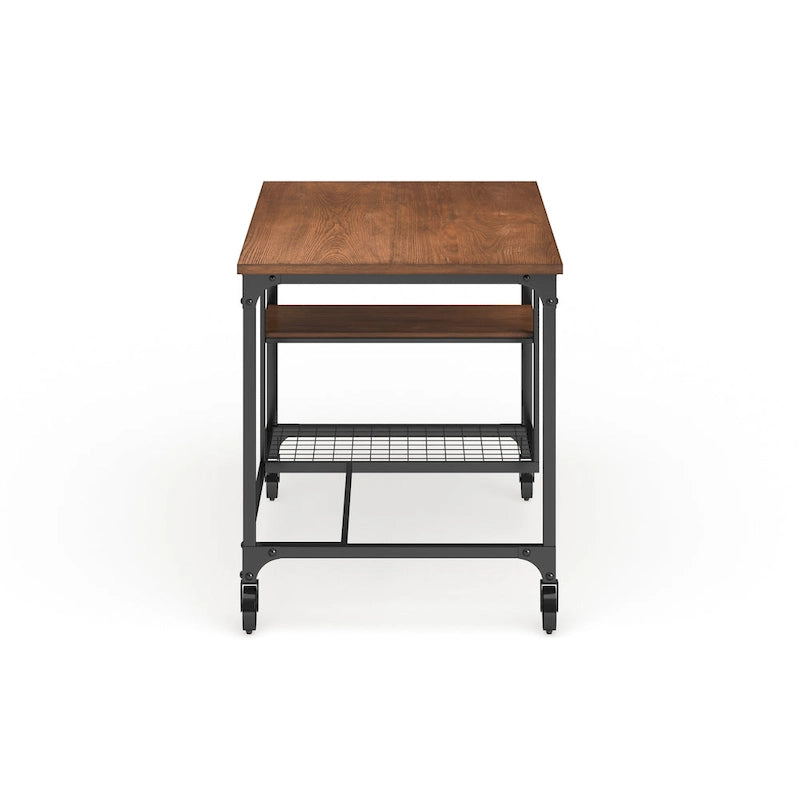 Bureau d'ordinateur en métal Ursa Industrial Oak de 48 pouces de Furniture of America