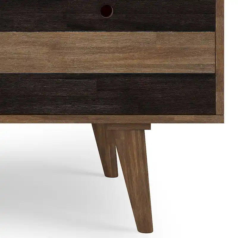 WYNDENHALL Wright Bureau contemporain en BOIS MASSIF de 60 pouces de large avec tiroirs, couleur Marron vieilli naturel rustique