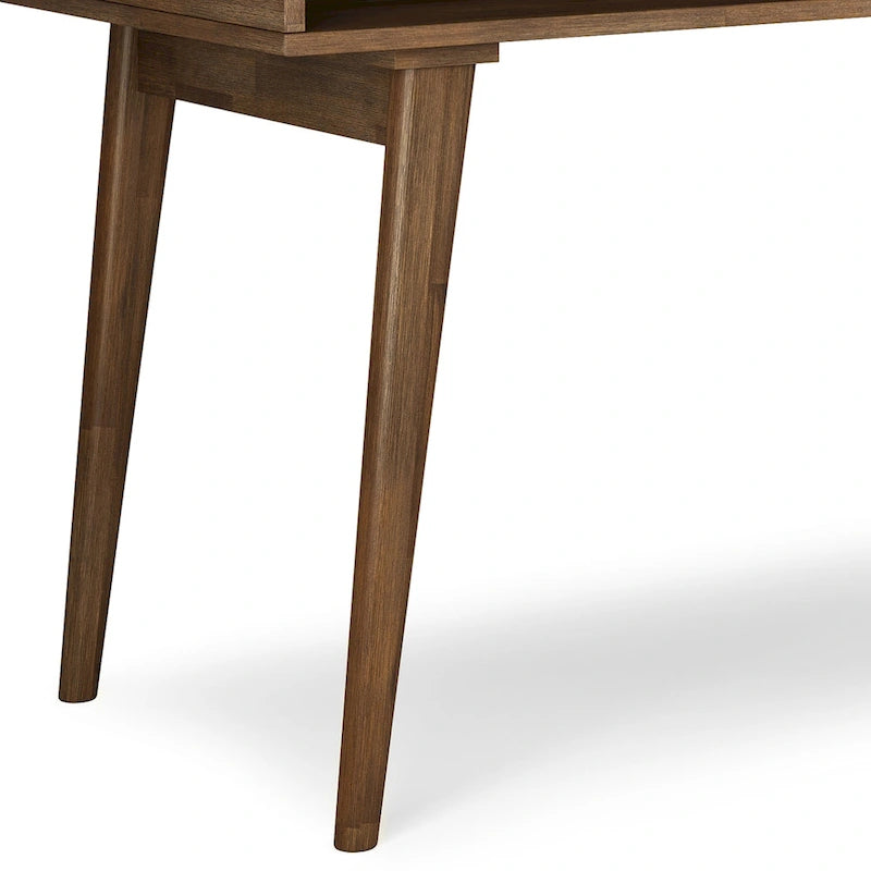 WYNDENHALL Wright Bureau contemporain en BOIS MASSIF de 60 pouces de large avec tiroirs, couleur Marron vieilli naturel rustique