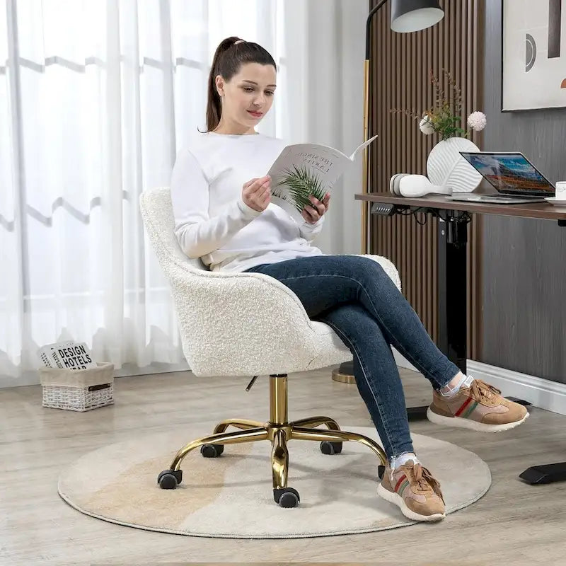 Chaise de bureau à roulettes pivotante Howtai