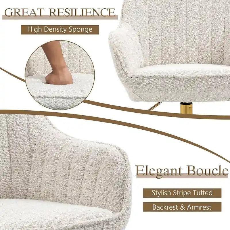 Chaise de bureau à roulettes pivotante Howtai