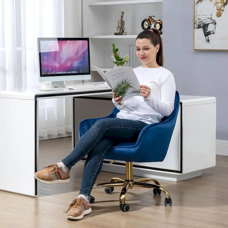 Chaise de bureau à roulettes pivotante Howtai