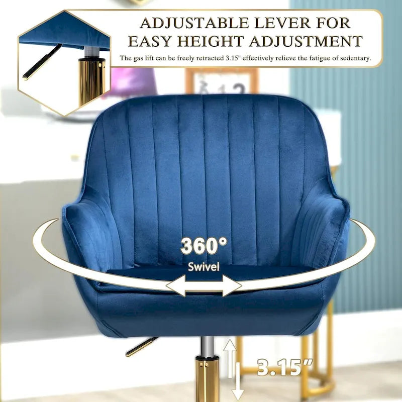 Chaise de bureau à roulettes pivotante Howtai