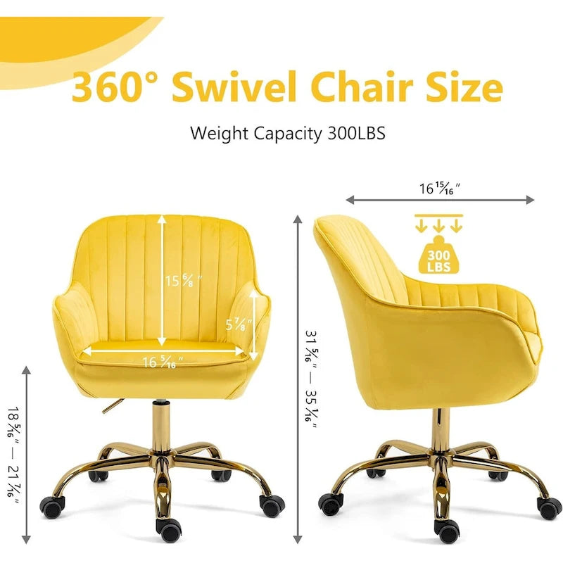 Chaise de bureau à roulettes pivotante Howtai