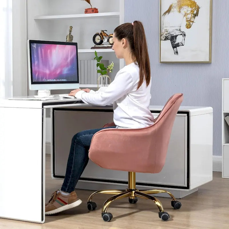 Chaise de bureau à roulettes pivotante Howtai