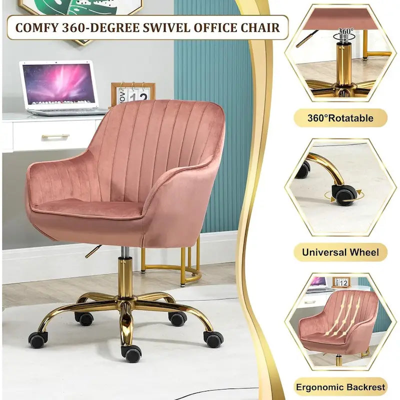 Chaise de bureau à roulettes pivotante Howtai