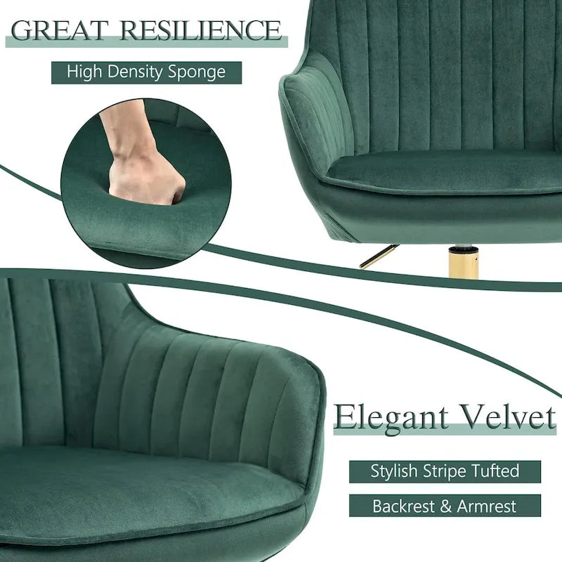 Chaise de bureau à roulettes pivotante Howtai