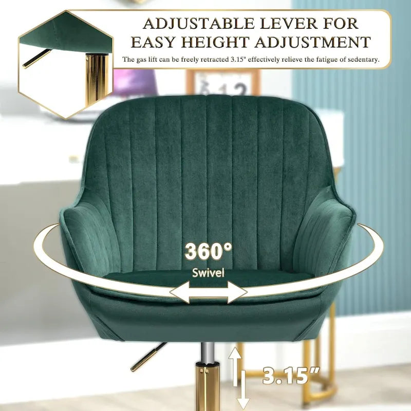 Chaise de bureau à roulettes pivotante Howtai