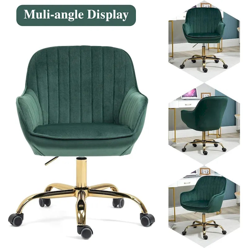 Chaise de bureau à roulettes pivotante Howtai