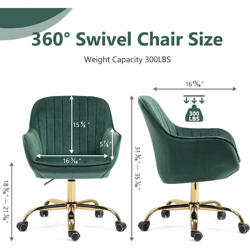 Chaise de bureau à roulettes pivotante Howtai