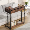 Table d'appoint réglable Bureau portable avec tiroirs et roulettes pour bureau à domicile