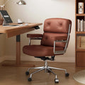 Chaise de bureau ergonomique en cuir avec support lombaire réglable en hauteur Lobby