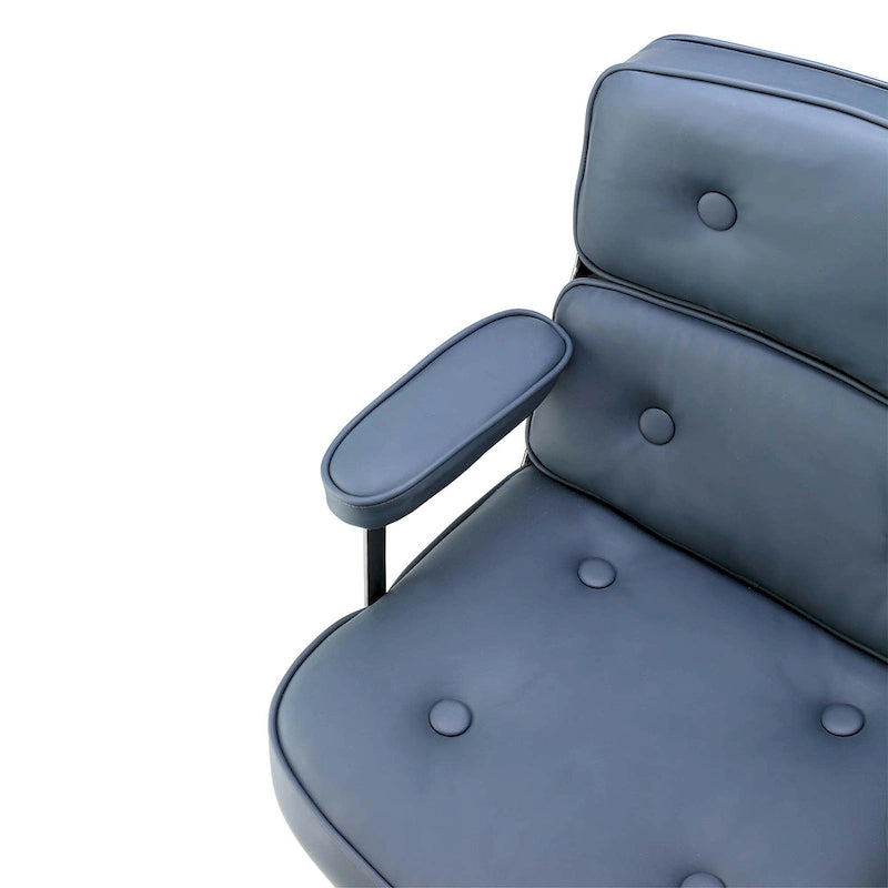 Chaise de bureau ergonomique en cuir avec support lombaire réglable en hauteur Lobby