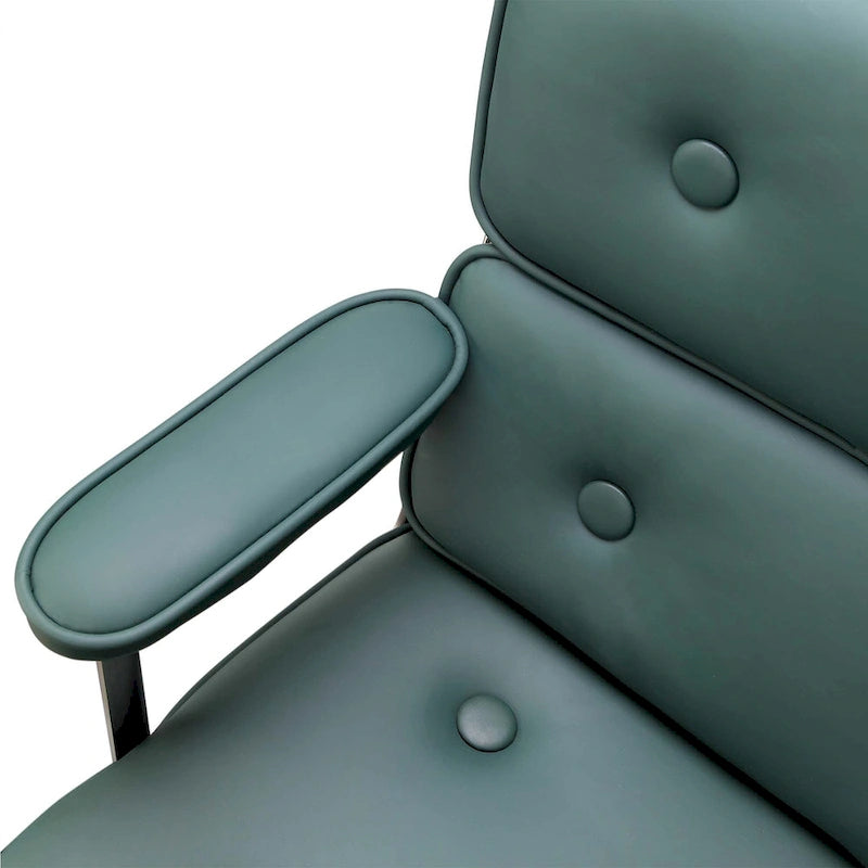 Chaise de bureau ergonomique en cuir avec support lombaire réglable en hauteur Lobby
