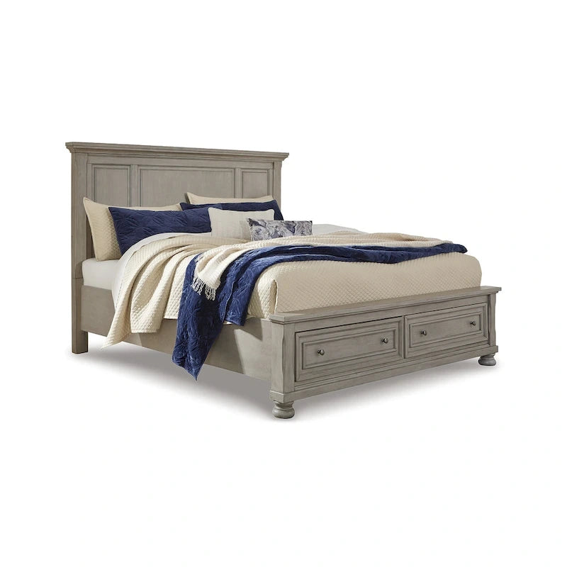 Lit de rangement Signature Design by Ashley Lettner gris clair
