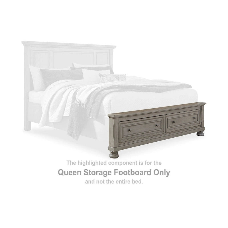 Lit de rangement Signature Design by Ashley Lettner gris clair