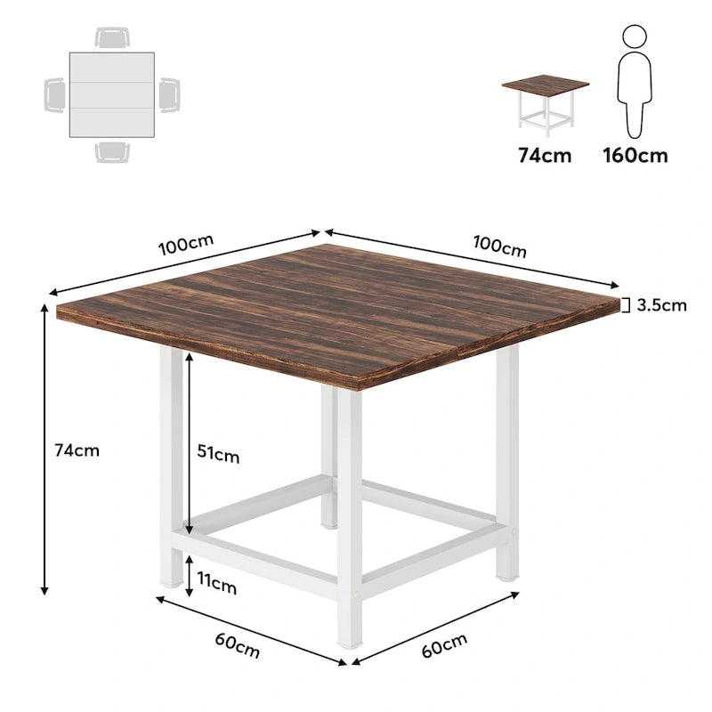 Table de conférence de 2 m (6,5 pi), rectangulaire, 78,74 po L x 39,2 po l x 29,52 po H, 2 pièces séparées - 78,74 po L x 39,2 po l x 29,52 po H