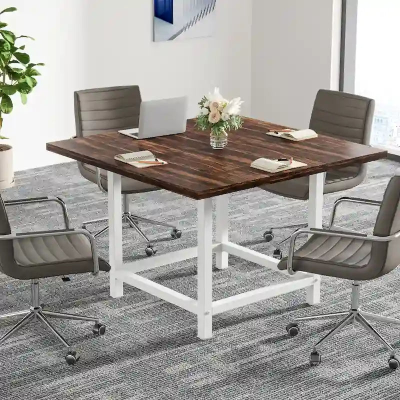 Table de conférence de 2 m (6,5 pi), rectangulaire, 78,74 po L x 39,2 po l x 29,52 po H, 2 pièces séparées - 78,74 po L x 39,2 po l x 29,52 po H