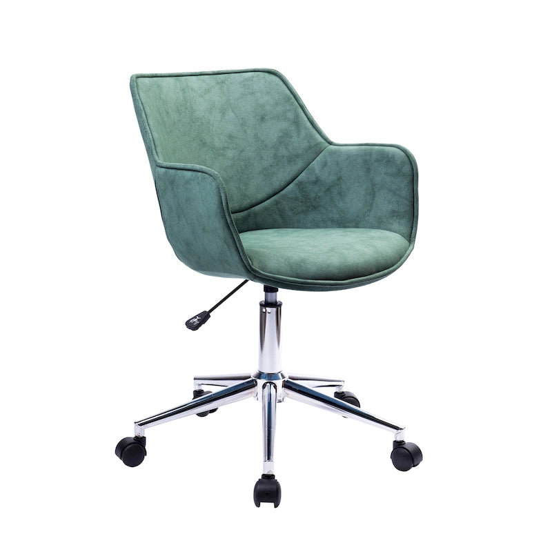 Porthos Home Xen Chaise de bureau réglable, Microfibre, Piètement chromé